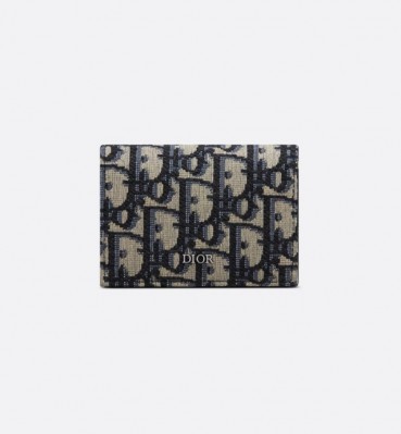 디올 남성 네이비 카드 지갑 - Dior Mens Navy Card Wallets 