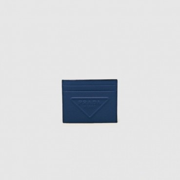 프라다 남성 블루 카드 지갑 - Prada Mens Blue Card Wallets 