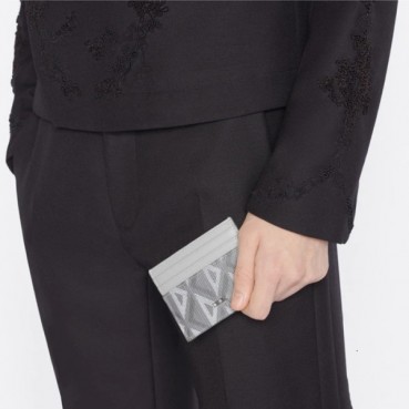 디올 남성 그레이 카드 지갑 - Dior Mens Gray Card Wallets 