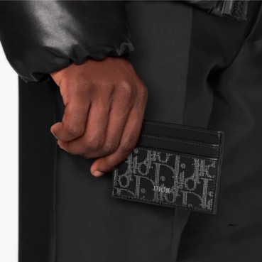 디올 남성 블랙 카드 지갑 - Dior Mens Black Card Wallets 