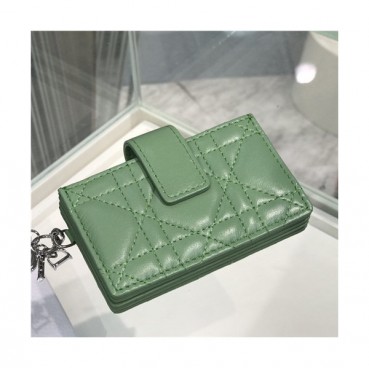 Dior 2021 Women's Leather Card Purse,10.5cm,DIOW0032 - 디올 2021 여성용 레더 카드퍼스,10.5cm,그린