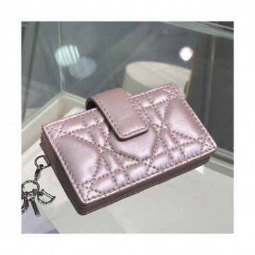Dior 2021 Women's Leather Card Purse,10.5cm,DIOW0031 - 디올 2021 여성용 레더 카드퍼스,10.5cm,핑크