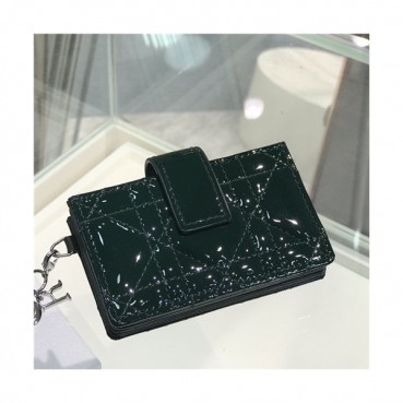Dior 2021 Women's Leather Card Purse,10.5cm,DIOW0024 - 디올 2021 여성용 레더 카드퍼스,10.5cm,그린