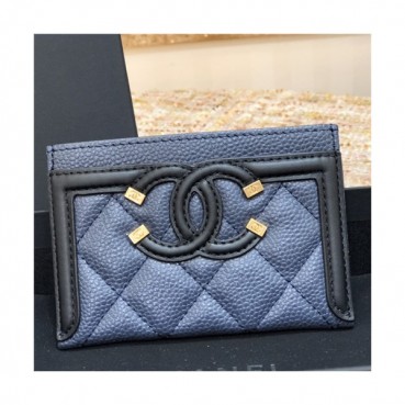 Chanel 2021 Women's Leather Card purse,11cm - 샤넬 2021 여성용 레더 카드퍼스,11cm,CHAW0116,네이비