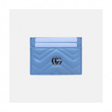 Gucci 2020 GG Marmont Card Case 443127 - 구찌 마몬트 카드 케이스 GUCW0164, 10CM, 블루