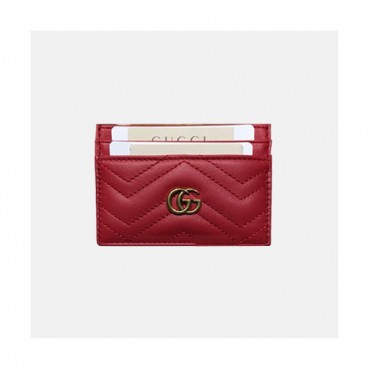 Gucci 2020 GG Marmont Card Case 443127 - 구찌 마몬트 카드 케이스 GUCW0161, 10CM, 레드