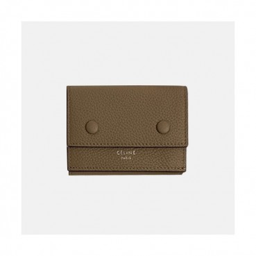 Celine 2020 Ladies Card Purse,9.7cm - 셀린느 2020 여성용 레더 카드 퍼스,CELW0034,9.7cm.그레이