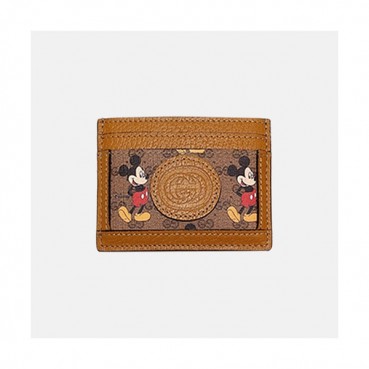 Gucci 2020 Ladies Canvas & Leather Card Purse ,602535 - 구찌 2020 여성용 캔버스 & 레더 카드 퍼스 ,GUW0147.Size(10cm).브라운