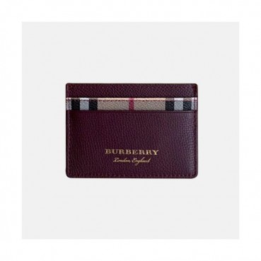 Burberry 2020 Leather Card Purse  - 버버리 2020 남여공용 레더 카드 퍼스 BURW0103.Size(10CM).와인