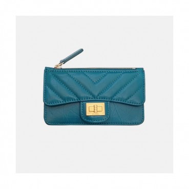 Chanel 2020 Ladies Wallet / Card Purse - 샤넬 2020 여성용 레더 중지갑  / 카드지갑 ,CHAW0081,13cm.블루(금장)