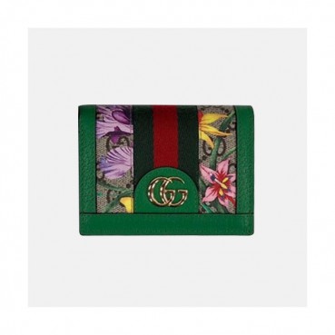 Gucci 2019 Ophidia GG Card Case Coin Purse 523155 - 구찌 오피디아 카드 케이스 동전 지갑  GUW0122.Size(11CM).그린