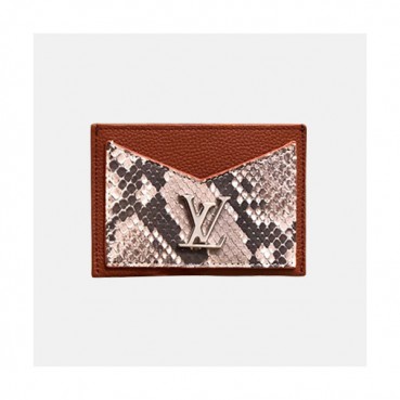 Louis Vuitton 2019 Lock Me Leather Card Purse M97001 - 루이비통 2019 락미 여성용 카드 퍼스,LOUW0305,Size(11cm),브라운