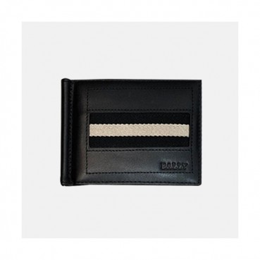Bally 2019 Mens Leather Card Holder / Money Cilp - 발리 남성용 레더 카드홀더 / 머니클립, BALB0038.블랙