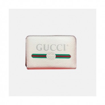 Gucci 2019 Logo Leather Card Case,496319 - 구찌 로고 남여공용 레더 카드 케이스,GUW0044.Size(12.5cm).화이트