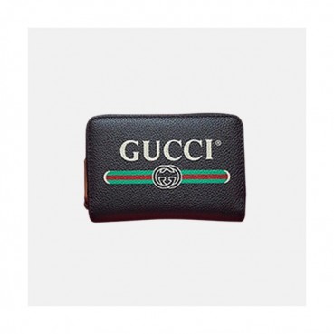 Gucci 2019 Logo Leather Card Case,496319 - 구찌 로고 남여공용 레더 카드 케이스,GUW0043.Size(12.5cm).블랙