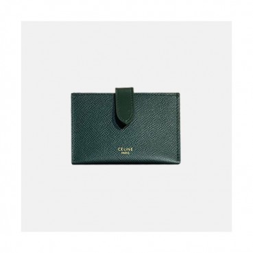 Celine 2019 Ladies Card Purse,11cm - 셀린느 2019 여성용 레더 카드 퍼스,CELW0031,11cm.그린