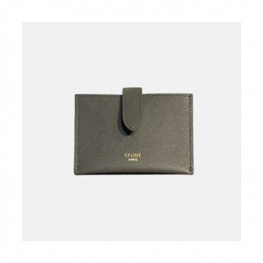 Celine 2019 Ladies Card Purse,11cm - 셀린느 2019 여성용 레더 카드 퍼스,CELW0030,11cm.그레이