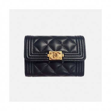 Chanel 2019 Ladies Coin / Card Purse - 샤넬 2019 여성용 코인 / 카드 퍼스  ,CHAW0061,10.5cm.블랙