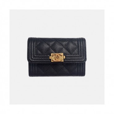 Chanel 2019 Ladies Coin / Card Purse - 샤넬 2019 여성용 코인 / 카드 퍼스  ,CHAW0059,10.5cm.블랙