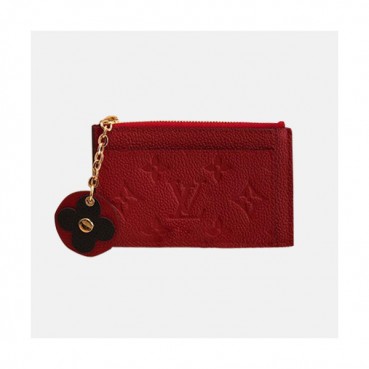 Louis Vuitton 2019  Monogram Empreinet Zipped Card Holder, M68338 - 루이비통 2019 모노그램 앙프레뜨 지퍼 카드 홀더 ,LOUW216,13CM,레드