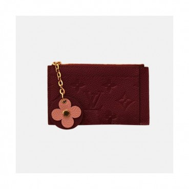 Louis Vuitton 2019  Monogram Empreinet Zipped Card Holder, M68338 - 루이비통 2019 모노그램 앙프레뜨 지퍼 카드 홀더 ,LOUW215,13CM,와인