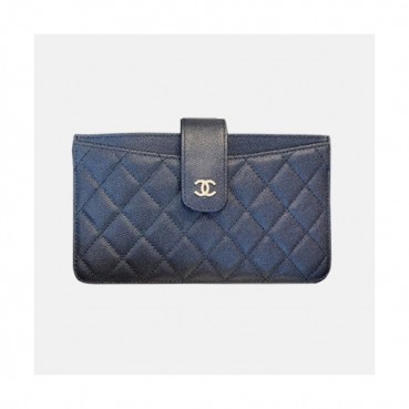 Chanel 2019 Ladies Wallet / Card Purse - 샤넬 2019 여성용 레더 장지갑 / 카드지갑 ,CHAW0031,18.5cm.블랙(금장)