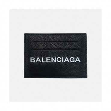 Balenciaga 2019 Leather Card Purse,11cm - 발렌시아가 2019 레더 남여공용 카드 퍼스 BGW0005,11CM.블랙