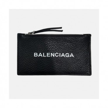Balenciaga 2019 Leather Card Purse,17cm - 발렌시아가 2019 레더 남여공용 카드 퍼스 BGW0004,17CM.블랙