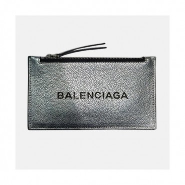 Balenciaga 2019 Leather Card Purse,17cm - 발렌시아가 2019 레더 남여공용 카드 퍼스 BGW0003,17CM.실버