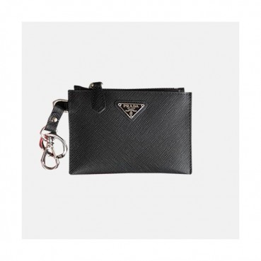 Prada 2019 Saffiano Card Purse / Wallet / Key Holder  1TT080  - 프라다 사피아노 남여공용 카드 퍼스/지갑/키 홀더 PRAW0009,12CM.블랙