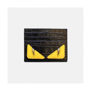 Fendi 2019 Leather Card Purse - 펜디 남여공용 레더 카드 퍼스 FENW0068.Size(10.5cm).블랙