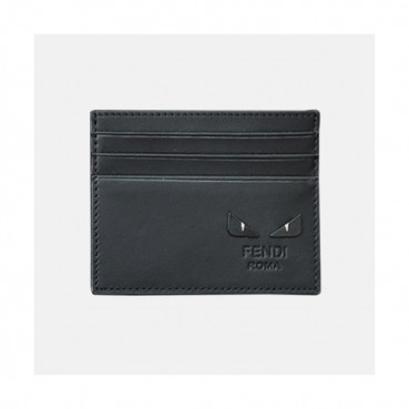 Fendi 2019 Leather Card Purse - 펜디 남여공용 레더 카드 퍼스 FENW0054.Size(10.5cm).블랙