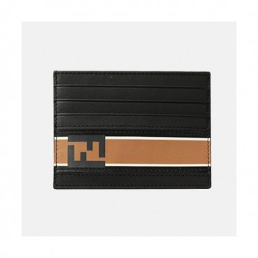 Fendi 2019 Leather Card Purse - 펜디 남여공용 레더 카드 퍼스 FENW0038.Size(10.5cm).블랙