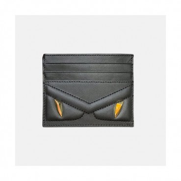 Fendi 2019 Leather Card Purse - 펜디 남여공용 레더 카드 퍼스 FENW0010.Size(10.5cm).블랙