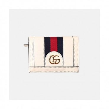 Gucci 2019 Ophidia GG Card Case 523155 - 구찌 오피디아 카드 케이스 동전 지갑  GUW0011.Size(11CM).화이트