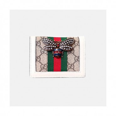 Gucci 2019 DYWQT 8224 Queen Margaret 476072 - 구찌 퀸 마가렛 카드지갑 카드 케이스 GUW0001.Size(11cm) ,화이트