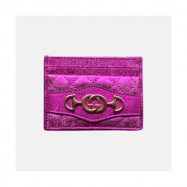 Gucci 2019 Laminated Leather Card Case 536354 - 구찌 라미네이트 가죽 카드 케이스 푸시아 Guc0554x.10CM.핑크