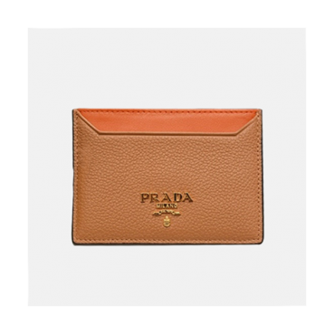 Prada 2019 Saffiano Steel Logo Card Holder 1MC208 - 프라다 신상 사피아노 스틸 로고 카드 지갑 Pra0399x.11CM.오렌지