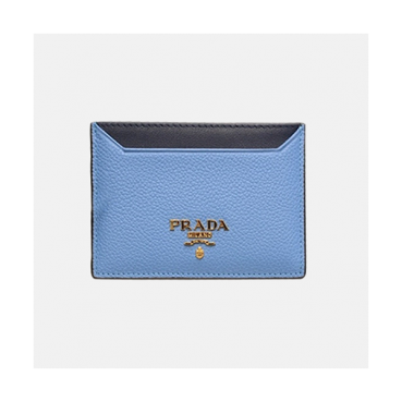 Prada 2019 Saffiano Steel Logo Card Holder 1MC208 - 프라다 신상 사피아노 스틸 로고 카드 지갑 Pra0398x.11CM.블루