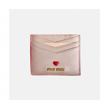 MiuMiu 2018 Ladies Madras Love Card Holder 5MC002 - 미우미우 신상 러브 카드 홀더 MIU0092X  10CM