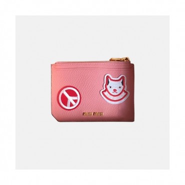MiuMiu 2018 Ladies Leather Card Holder 5MC008 - 미우미우 마이멀티럭스 래더 카드 홀더 MIU0087X  15.5CM