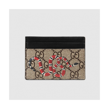 [구찌] 스네이크 프린트 GG 수프림 451277 남성용 카드 케이스 gu0024q - Gucci Snake print GG Supreme card case