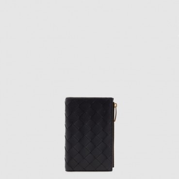 보테가베네타 남성 미디엄 인트레치아토 폴더형 지퍼 지갑 - Bottega veneta Mens Medium Intrecciato Foldable Zipper Wallet 