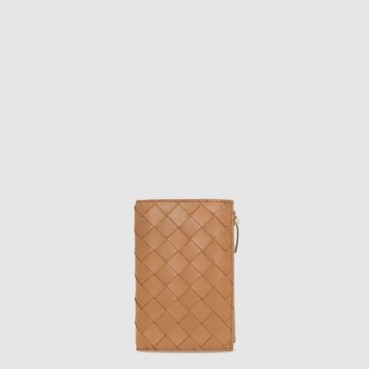 보테가베네타 남성 미디엄 인트레치아토 폴더형 지퍼 지갑 - Bottega veneta Mens Medium Intrecciato Foldable Zipper Wallet 