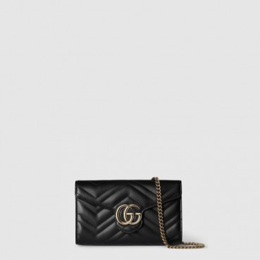 구찌 여성 GG 마몽 체인 지갑 - Gucci Womens GG Marmont Chain Wallet 