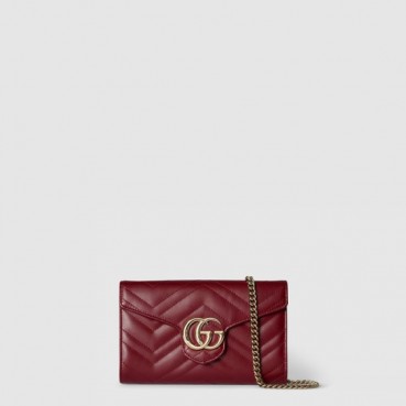 구찌 여성 GG 마몽 체인 지갑 - Gucci Womens GG Marmont Chain Wallet 
