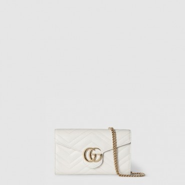 구찌 여성 GG 마몽 체인 지갑 - Gucci Womens GG Marmont Chain Wallet 