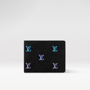 루이비통 남성 멀티플 월릿 LV 블라손 데님 반지갑 M13964 - Louis vuitton Mens Multi Wallet LV Blason Denim Half Wallet 