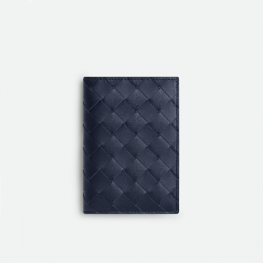 보테가베네타 남성 인트레치아토 여권지갑 - Bottega Veneta Mens Navy Passport Wallet 