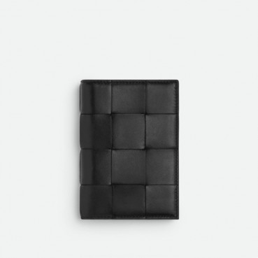 보테가베네타 남성 블랙 여권 지갑 - Bottega Veneta Mens Black Passport Wallet 